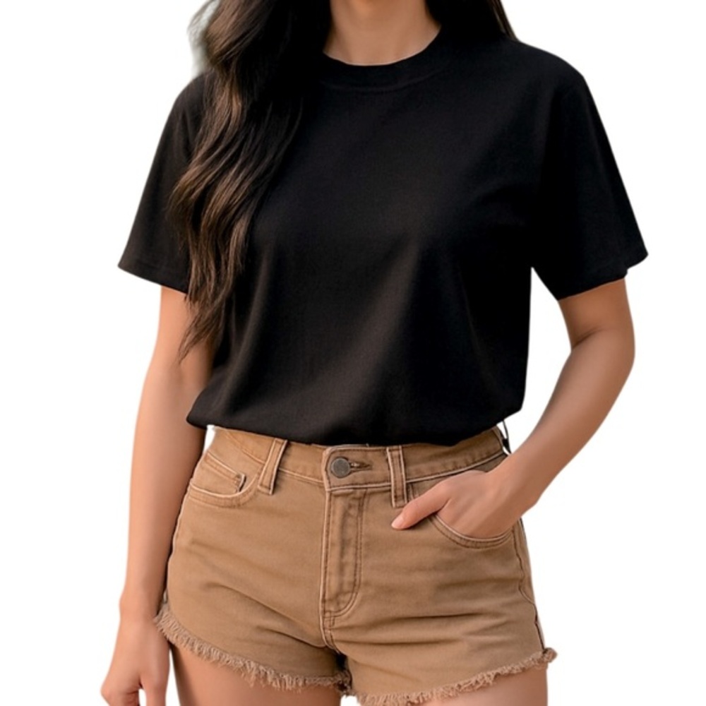 Free People Uptown Denim Cutoff Shorts size 25 in Tan